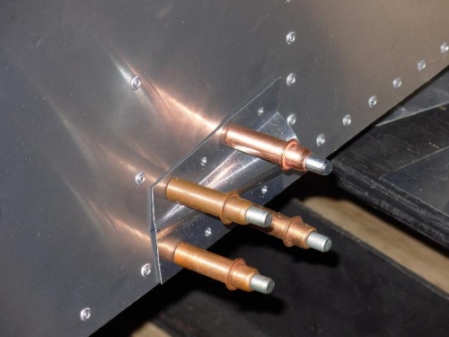 Cable exit on the pilot's side