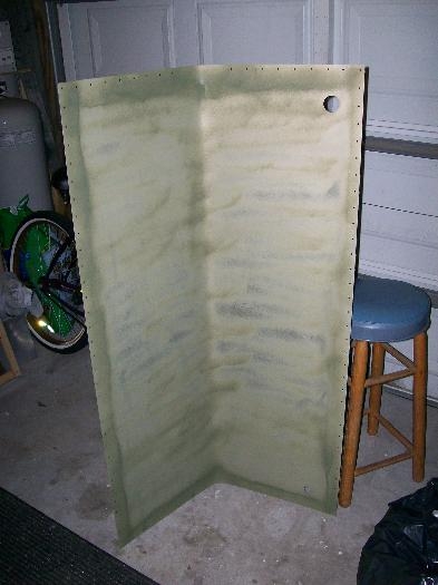 Fogged tank skin with vent & drain holes cut