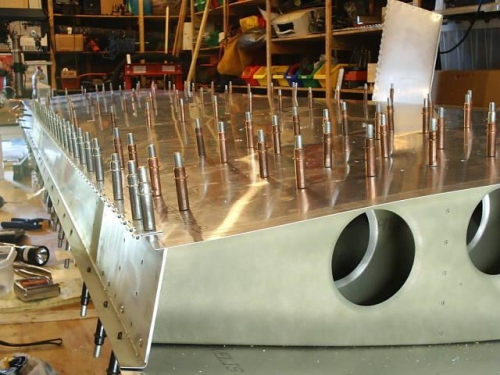 Looking outboard from the rear wing root