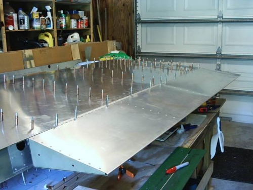 Flap trial-fit. 3mm oversize at the front as called for in the plans