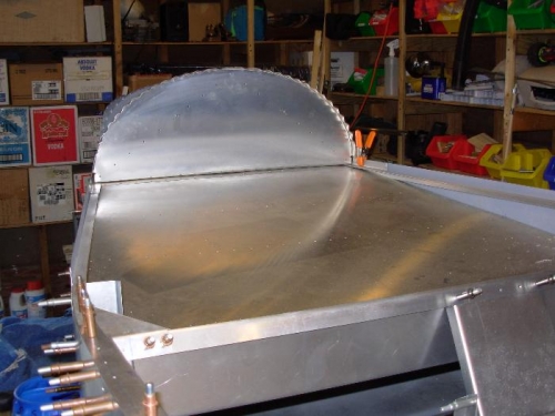 The bulkhead clecoed in place