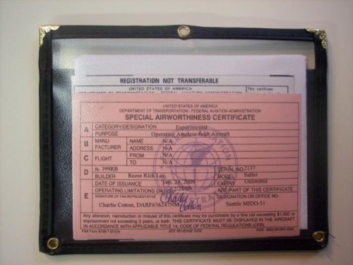 Certificate issued