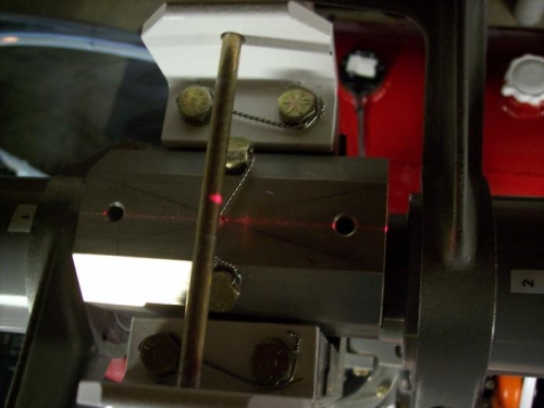 Laser line on rotor head