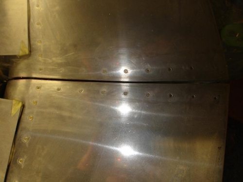 The top skin needed a small amount of trimming where it meets the fuse