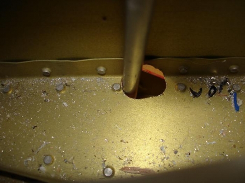 At about 25 degrees it becomes obvious that the other rivet is going to get the chop