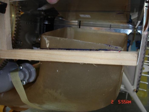 Put the snorkel in place and mark the initial trim line