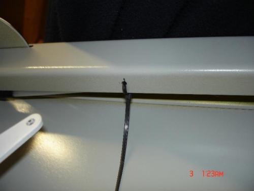 Drilling up through the bottom of the decks made it easy to tie wrap the tube out of sight