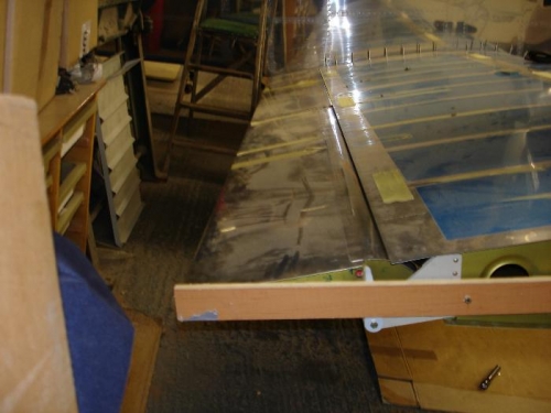 Stbd aileron fitted and set