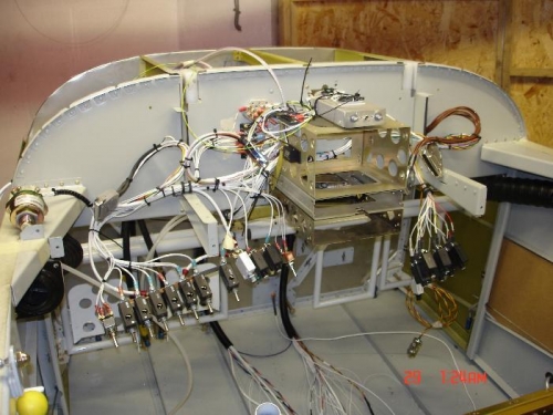 Finished cable tieing of loom