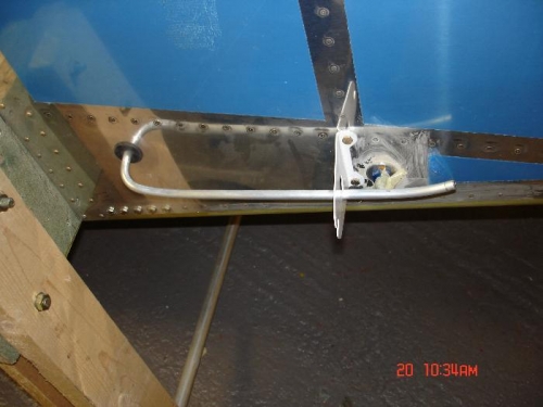 Right hand pipe will go to flop tube