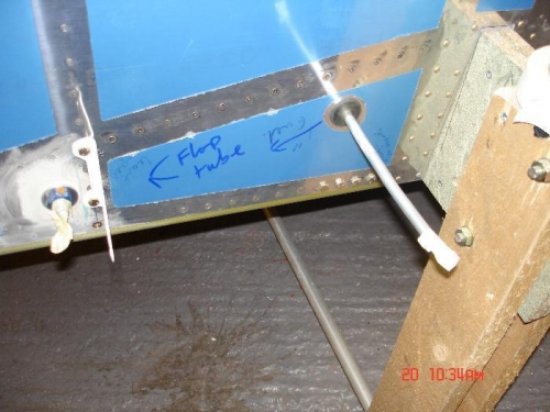 Left hand fuel pipe at wing root