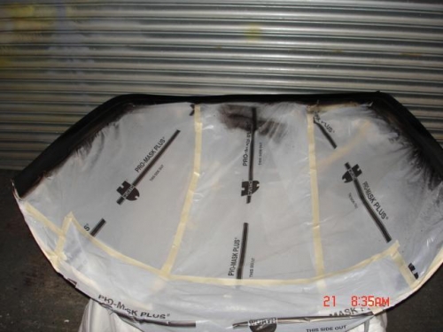 Painted the inside perimeter of the canopy