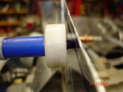 Used the wheel on a sharpie trick to mark the extra trim on the front and rear walls