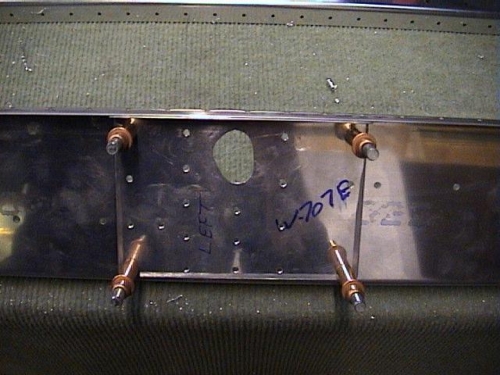 Hinge reinforcement and control rod exit hole