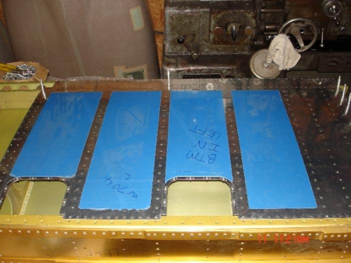 Inboard skin riveted in place