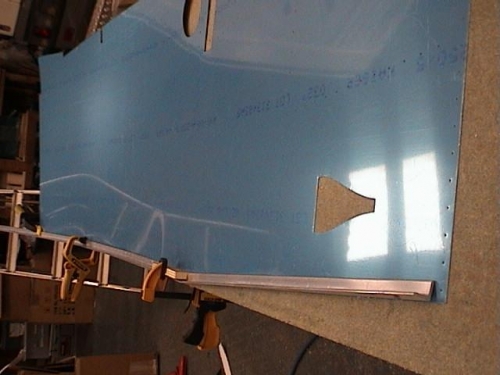 Checking the bend against the side skin