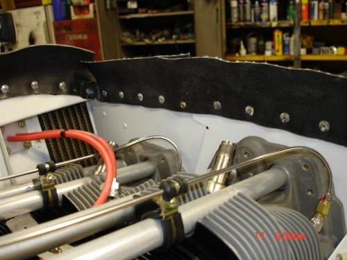 I used a bolt instead of a rivet where the seal overlaps and the baffle sections join