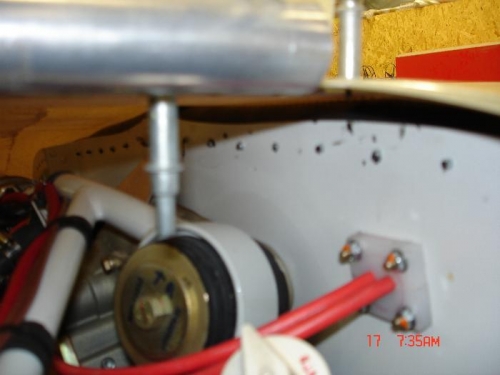 Looking into the oil door