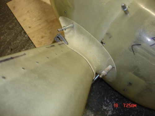 Left hand fairing in place