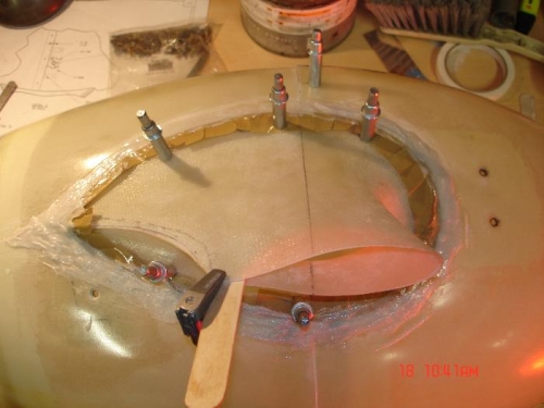 I put parcel tape around the edge to act as a release agent