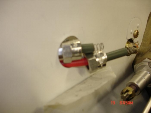 Made a hole to clear one lead and one plug cap