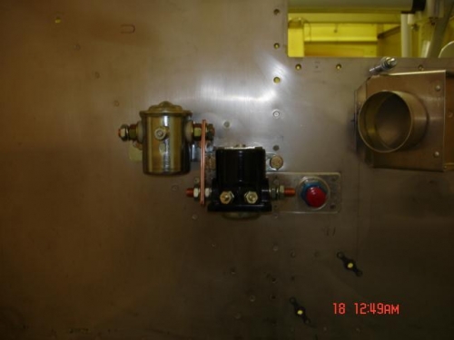 After riveting and bolting the relays in place