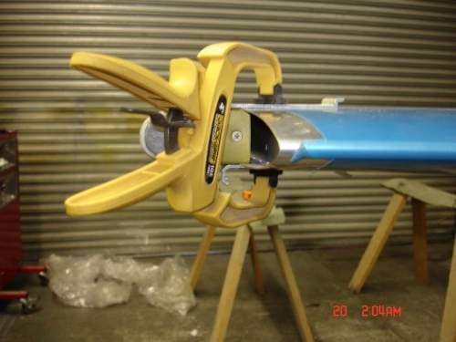 I clamped the ailerons and drilled the control horns