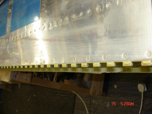 riveted the flap hinges in place