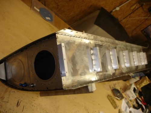 Left tank  closed and brakets fitted