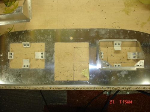 I used these old corner blocks to keep the Dynon trays alligned