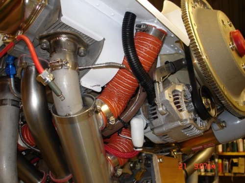 Wired up the alternator and fitted a cooling duct for it