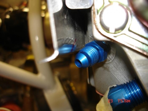 Interference issue with the manifold pressure fitting