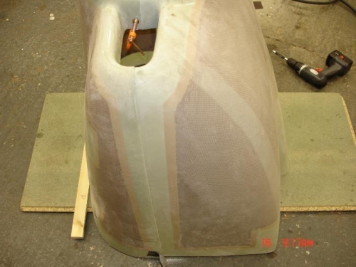 Back of the cowls held at about the correct spacing