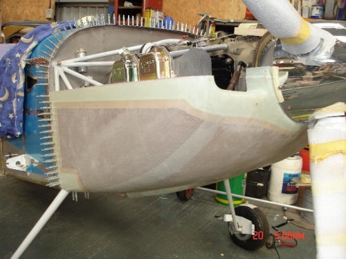 Fitted the hinges to the lower cowl and firewall