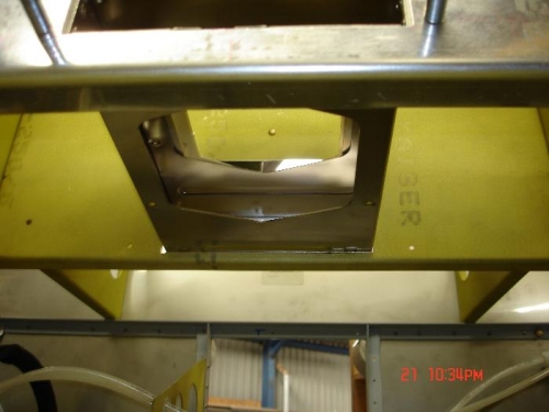 Trays protruding through sub panel