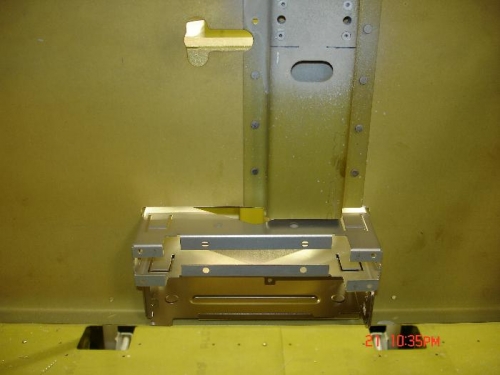 Trays protruding through sub panel