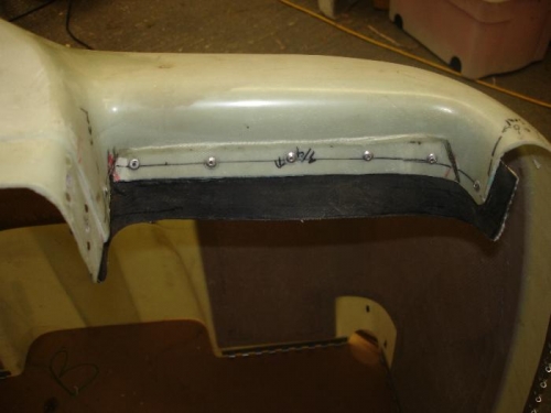 Riveted the right inlet seal in place