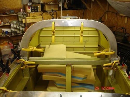 Clamped the side rails and canopy frames in place