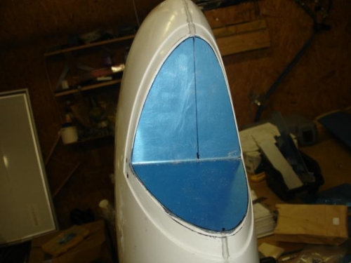 Bent a piece of ali for the wing tip lights and trimmed to fit