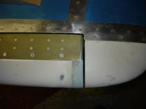 Riveted them in place