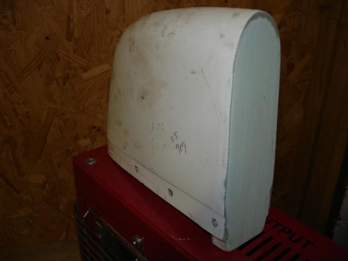 Glassed a foam rib in place trimmed and filled the vertical stab tip