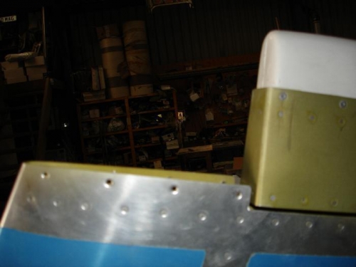 The rudder tip is about 1/4 
