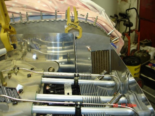 The rear wall still needs trimming to fit the top cowl