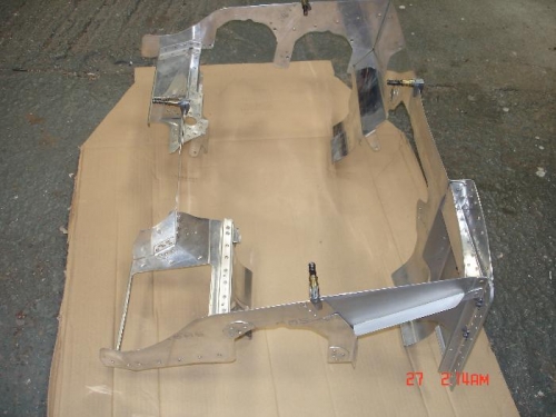 Completed baffles, view from the left looking right