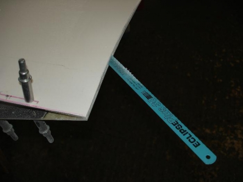 Used a hack saw blade to part the trailing edge