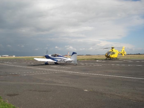 Flt lt Dave Harvey (Harvs) takes my beloved Rv off for her first flight