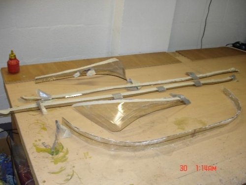 Cut of the clamp lines and the front corners