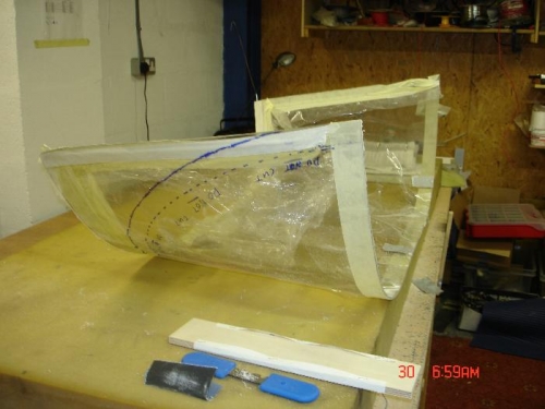 Rear window ready for cutting