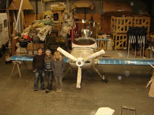 Wife daughter and her husband helped lift the wings into place