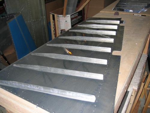 Stiffeners cut to lenght